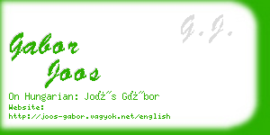 gabor joos business card